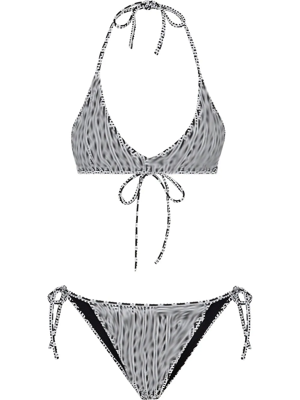 Luxury Three Point Orange Bikini Set For Women Designer Two Piece Swimwear In Black And Orange