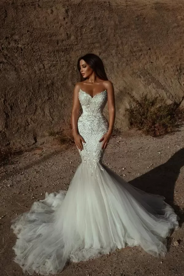 strapless and backless wedding dress Boutique Strapless Bohemian Wedding Dress With Detachable Skirt US16 / Ivory main image 0