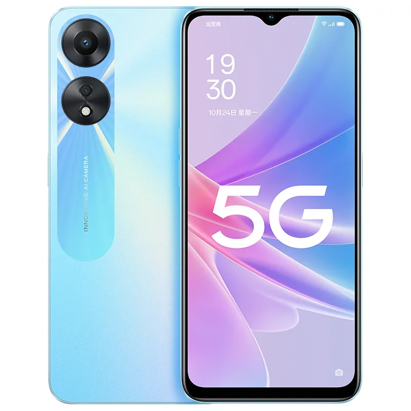 Orijinal Oppo A58 5G Cep Telefonu Akıllı 8GB RAM 128GB 256GB ROM Scal çekirdek boyutu 700 50MP Android 6.56 "LCD ekran NFC OTG 5000mAH Parmak İzi Kimliği Su Geçirmez Cep Telefonu