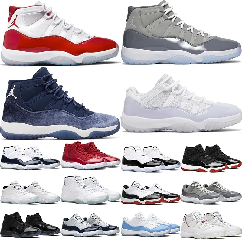 Nike Air Jordan Retro 11 Mens Basketball Shoes Navy Velvet Cherry 11s 25th anniversary Low Bright Citrus Legend Blue Concord 23 45 Men Women 1:1 Qualtiy Sneakers AJ 11
