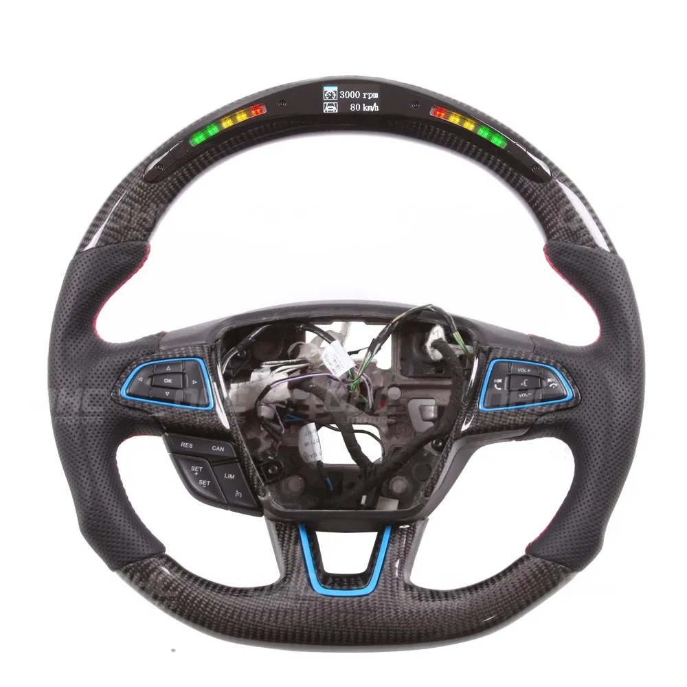 Светодиодное рулевое колесо, совместимое с системой рулевого управления углеродным волокном Ford Focus MK7