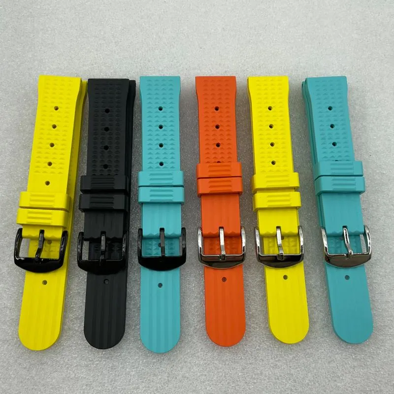 Watch Repair Kits 20mm Rubber Strap Sports Buckle Suitable For Moon Colorful Watchband Waterproof Band Acessories