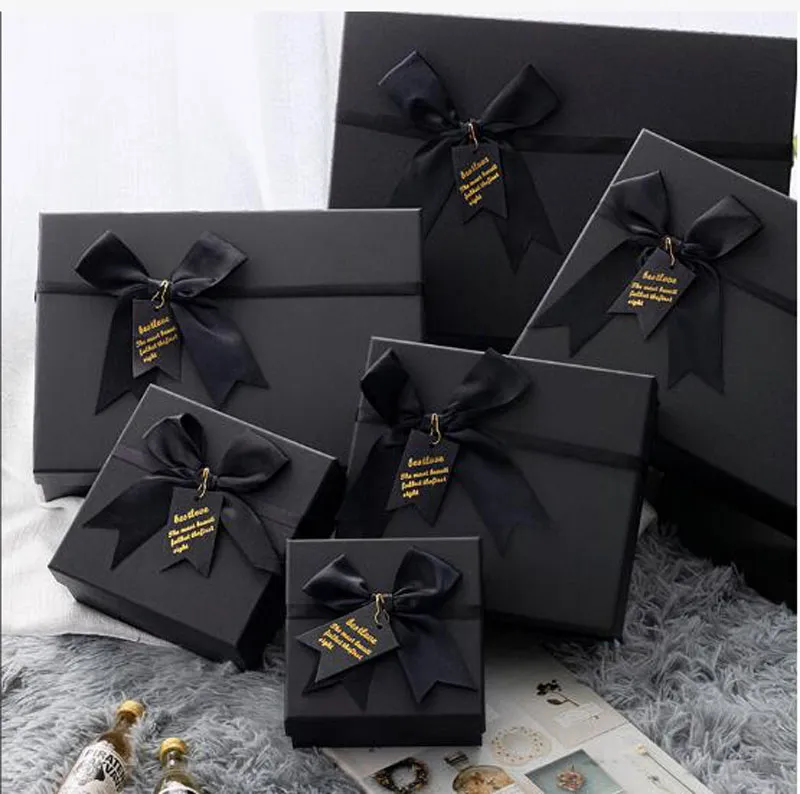 Event Party Supplies Black Gift Wrap Boxes With Lid And Ribbon For Mothers  Day Birthdays Bridal Showers Weddings Baby Showers Bridesmaids Gifts  Valentines Day And More From Angelcheng2013, $2.14