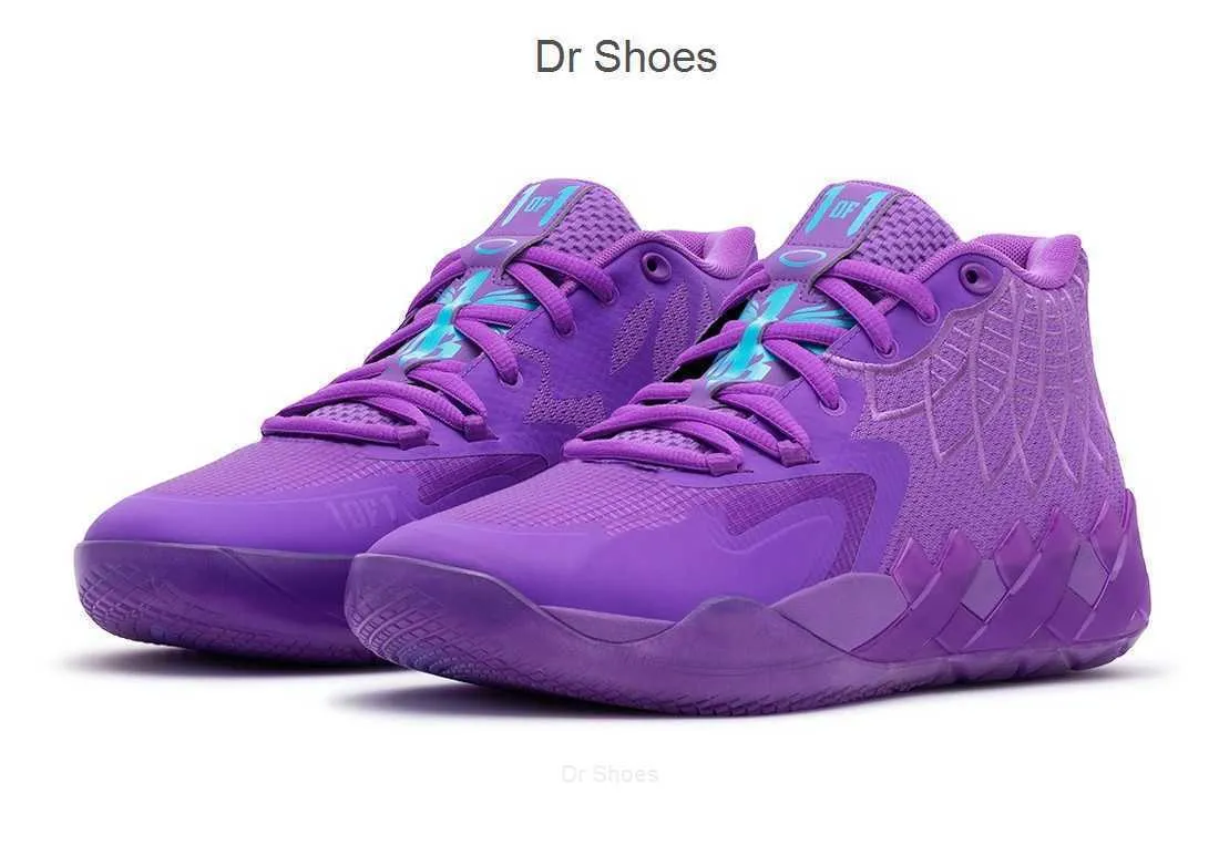 Boys LaMelo Ball MB1 Blue Purple Mens Basketball Shoes Lace  display picture 3