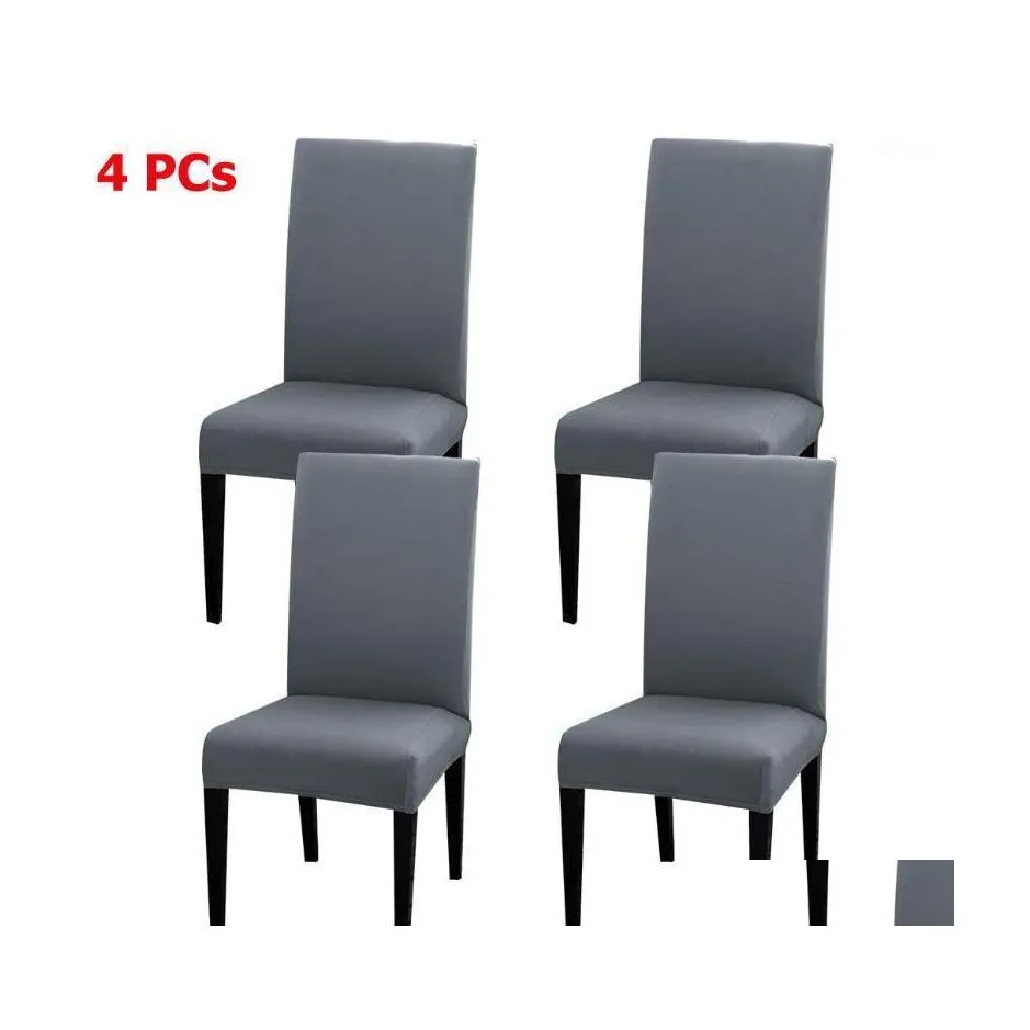 Pokrywa krzesła 4PCS ER Wyjmowane poliestrowe sprężarki Ochraniacza Ochrania Etui Kitchen El Banquet Fote