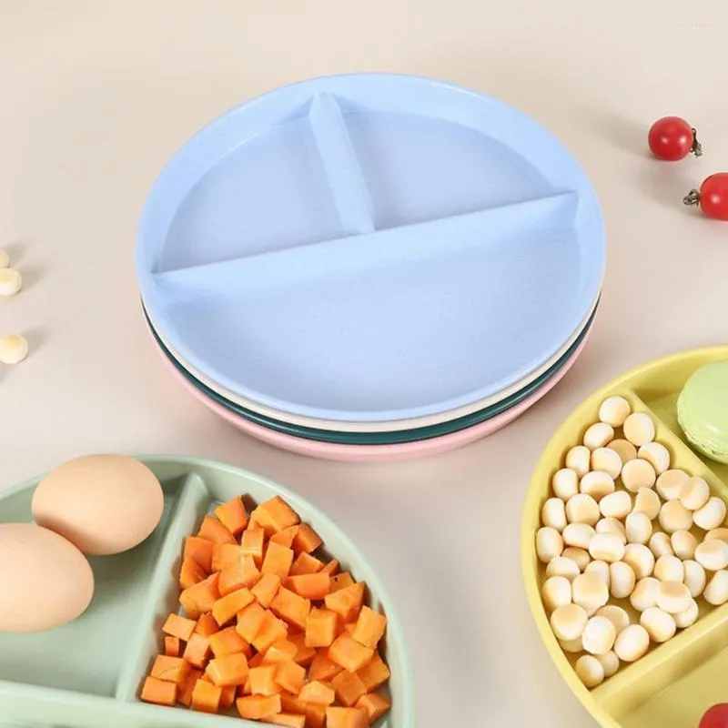 Plates Eco-friendly High Quality Divided Round Serving Dish No Odor Plate Stackable For Dinnerware