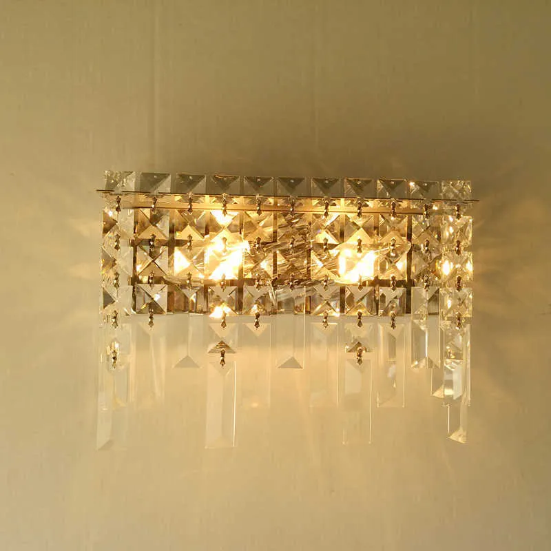 Chandeliers Wall Sconces With E14 Crystal led living room lamp Bedroom modern bedside wall lights crystal lighting 0109