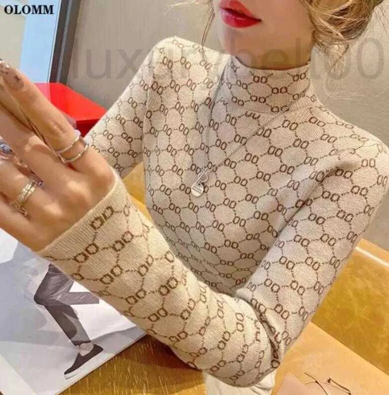 Women's Sweaters designer Womens sweater stretch turtleneck keeps warm G letter ribbed knitted pullover Y2k new fashion Coats VX8U