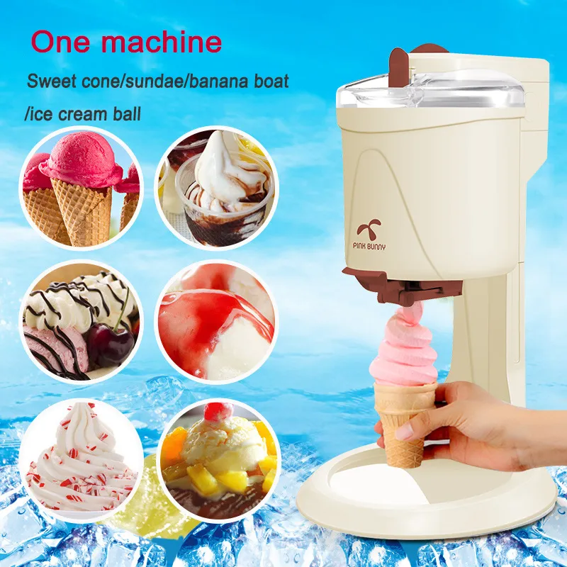 220V 1L hush￥ll DIY-glass Maker Electric Slush Icecream Sundae Making Machine Automatisk frukt-smaksatt glass