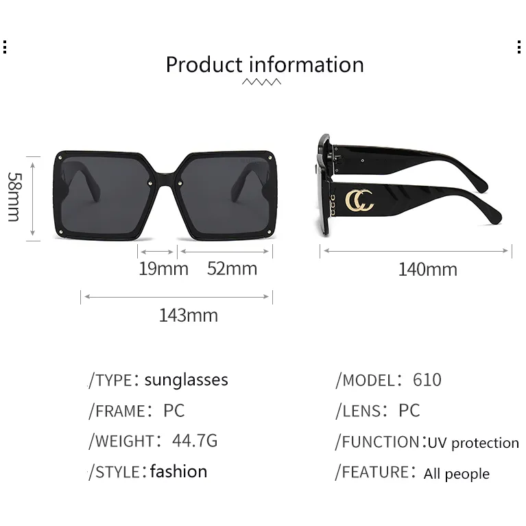 Designer sunglasses luxurys Sunglass personality UV resistant popular men women Goggle For Women eyeglasses frame Vintage Metal Sun Glasses with box
