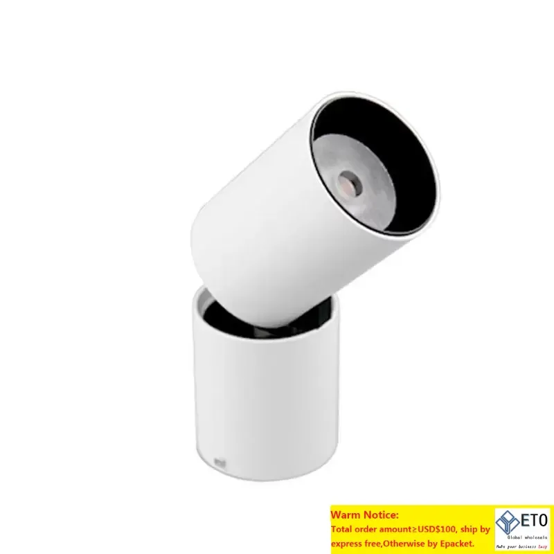 Downlights Dimable AC Roterende LED 10W 15W 20W Oppervlak gemonteerde afstelling Cob plafondlampen Lamp Indoor