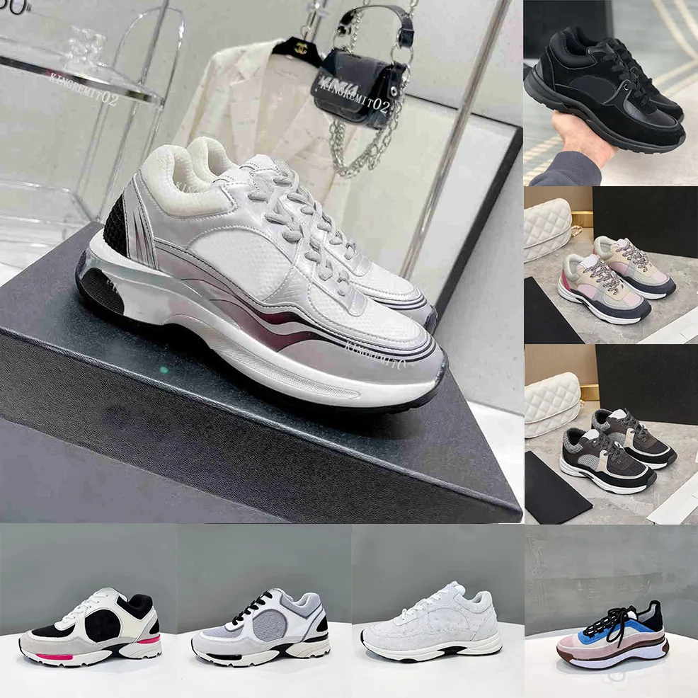 Kvalitet Designer Sneakers Kalvskinn Fritidsskor Mode Reflekterande Skor Män Kvinnor Sneaker Vintage Mocka Trainers Ökande Läder Plattform Sko med låda