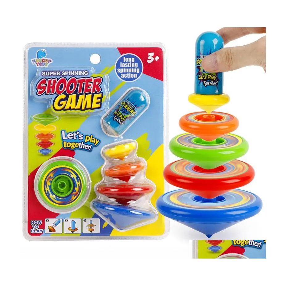 Spinning Top Rotary Gyro Supper Shooter Game Long Lasting Luminous Superimposed Color Flash