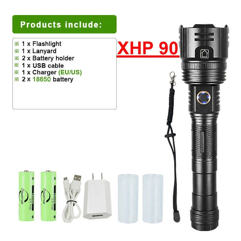 Acheter Lampe torche LED puissante rechargeable à haute lumens Xhp50