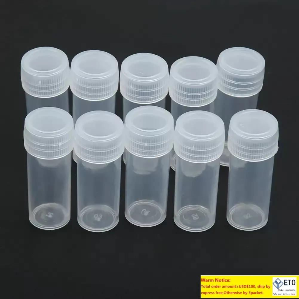 5ml 투명 플라스틱 샘플 병 볼륨 빈 항아리 화장품 용기 소형 저장 병이 포함되어 있습니다.