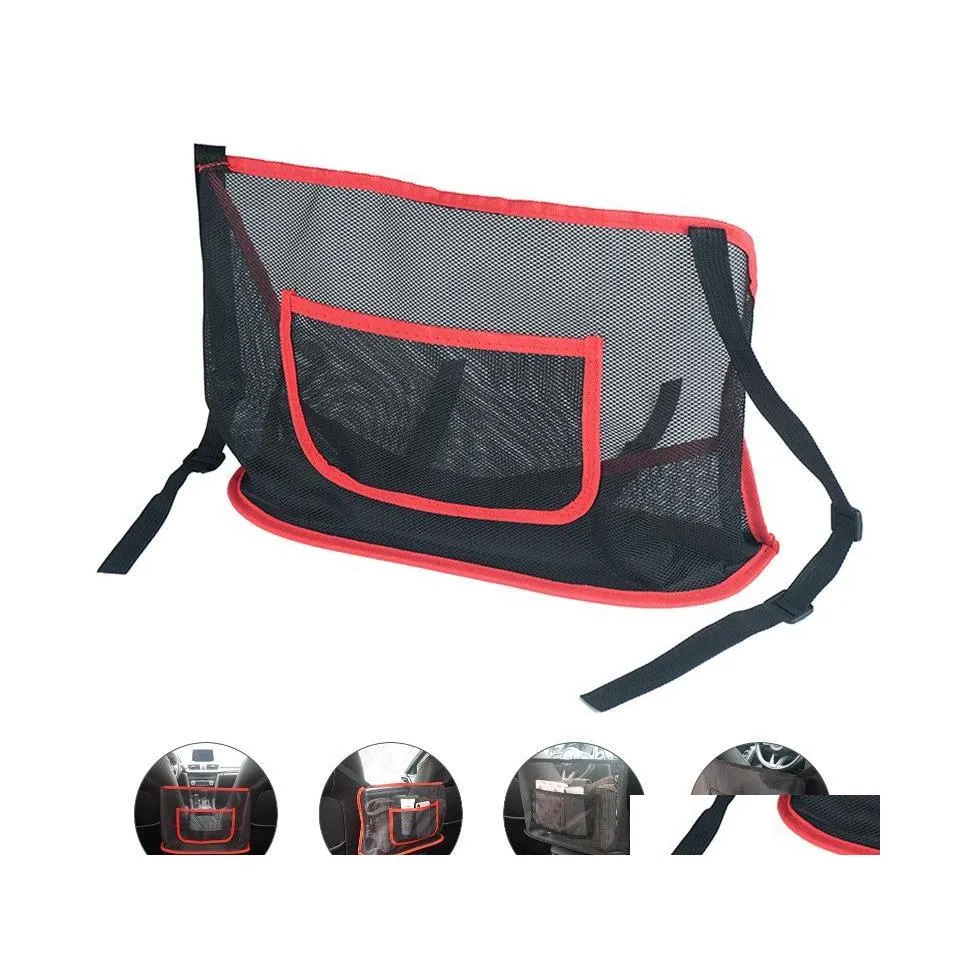 Bolsas de armazenamento Bolsa de bolso de bolso da rede de carros Bolsa de assento Saco de grande capacidade para documentos telefônicos de bolsa Droga Droga de casa Homekee Organ Dhlnj