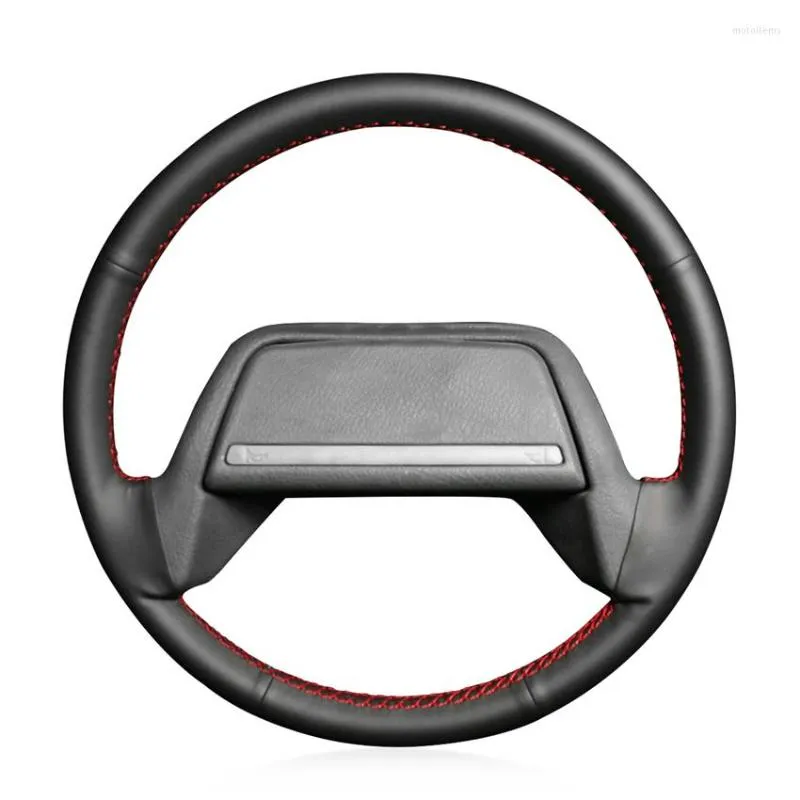 Steering Wheel Covers Hand-stitched Black PU Faux Leather Car Cover For Lada 2114 2001-2013 2108 1998-2005 2115 1998-2010 2011 2012
