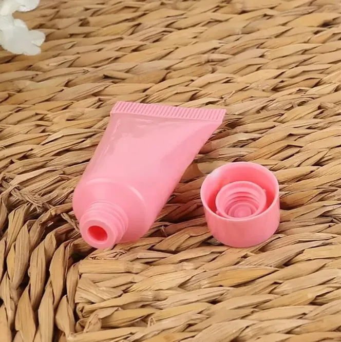 5ml 10ml suave vacío recargable loción de plástico exprimir embalaje cosmético crema tapas de tornillo botella contenedor portátil