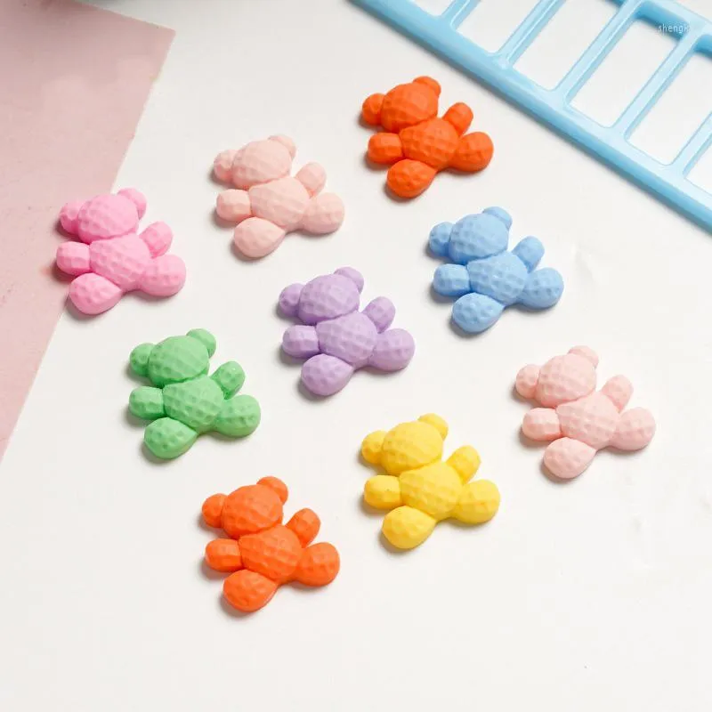 Hair Accessories 8pcs Kawaii Cartoon Textured Bear Kids Resin Hairbands Girls Elastic Band Headwear