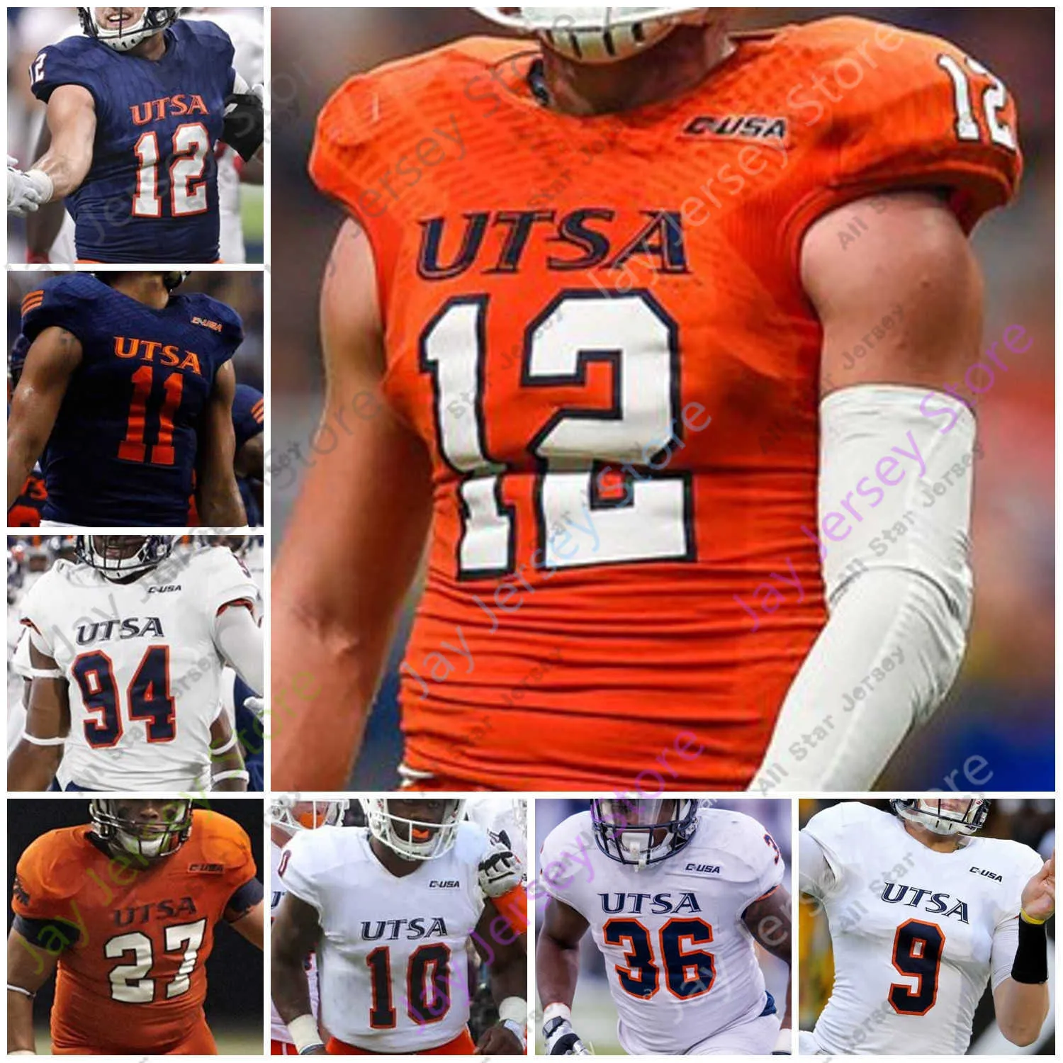 Jerseys de football 2020 Custom Utsa Roadrunners Football Jersey NCAA College Dequarius Henry Lorenzo Dantzler Frank Harris Marcus Davenport David Morgan