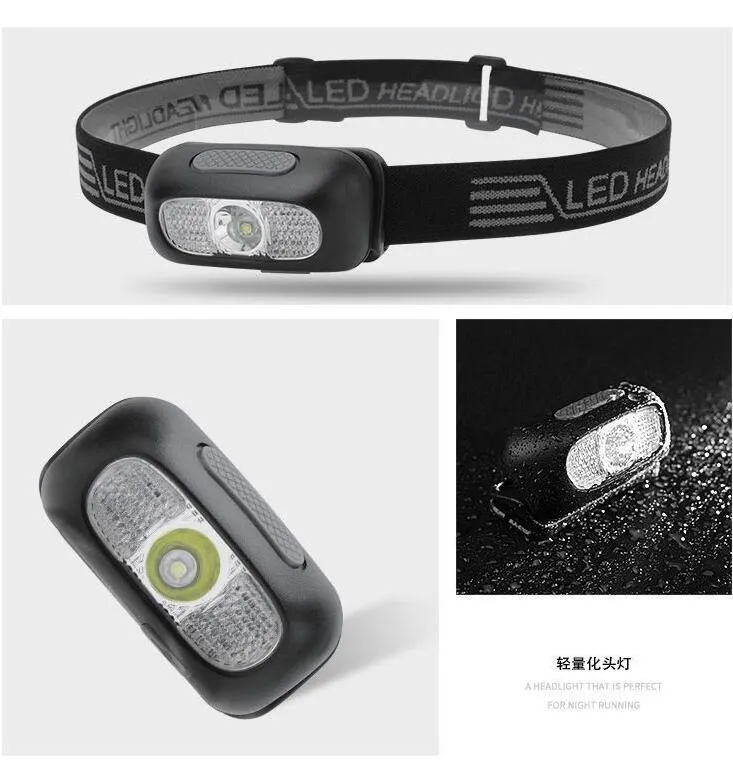 Powerful Mini LED headlight zoomable usb rechargeable headlamp lights 5 modes safety headlight forrunning fishing cycling