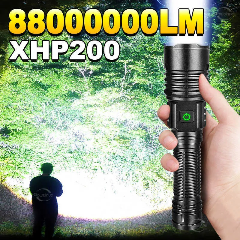 Lampe de Poche Tactique à LED Super-Brillante de 1000000 Lumens Rechargeable COB Work Light