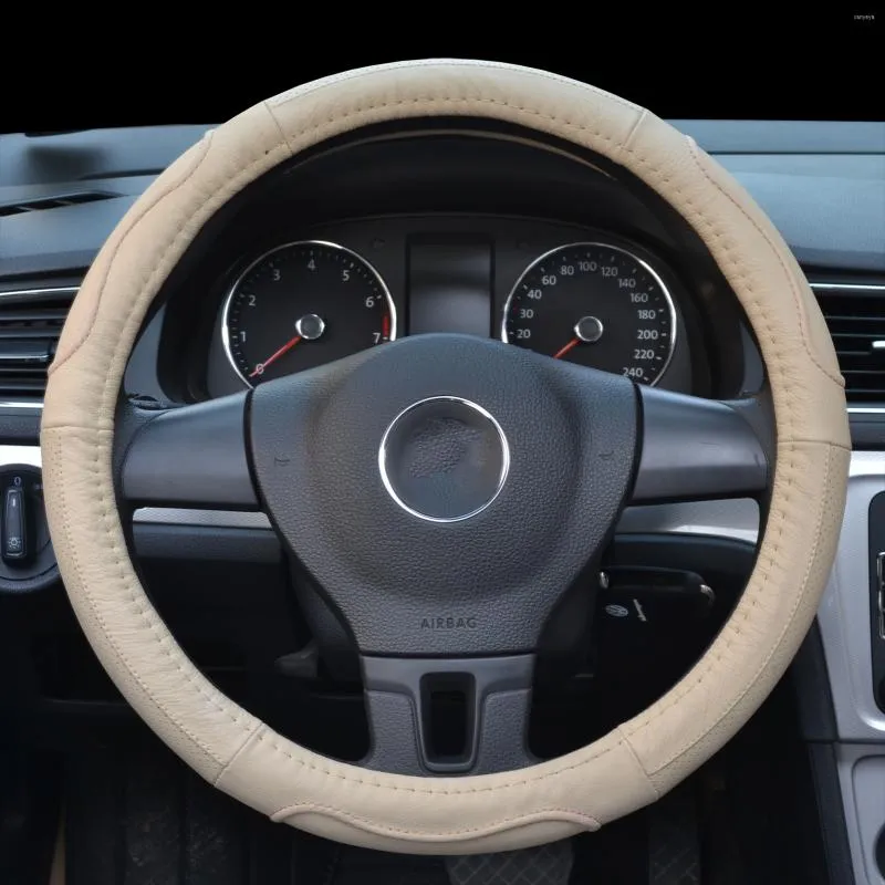 Steering Wheel Covers Four Seasons Of Car Cover 37-38cm Universal High Quality Breathable Cowhide