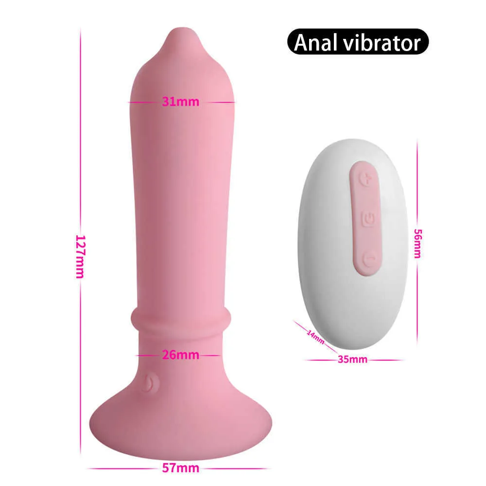 Vibrating Prostate Massager Men Butt Anal Plug Stimulator Clitoris Vaginal Wearable Vibrator Sex Toys for Adult Women Couples (2)