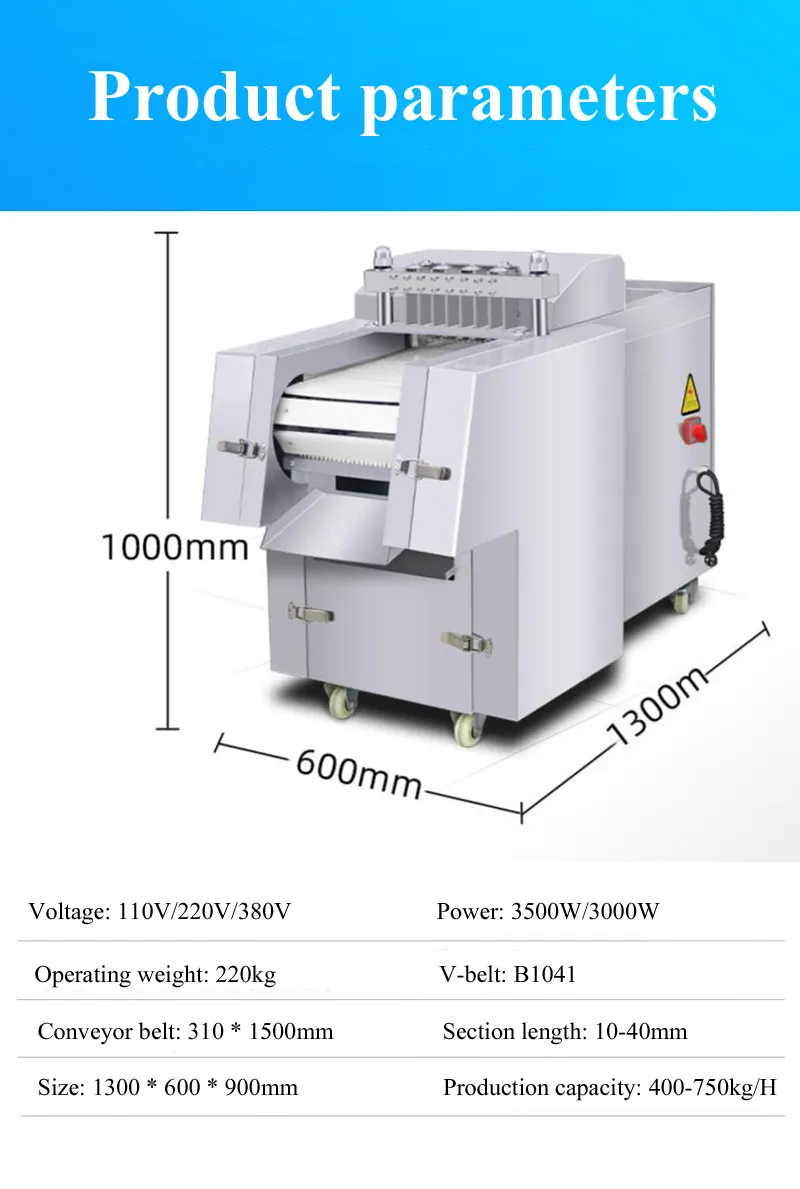 Automatic Frozen Meat Cubing Machine - Efficient Meat Dicing for Beef ...