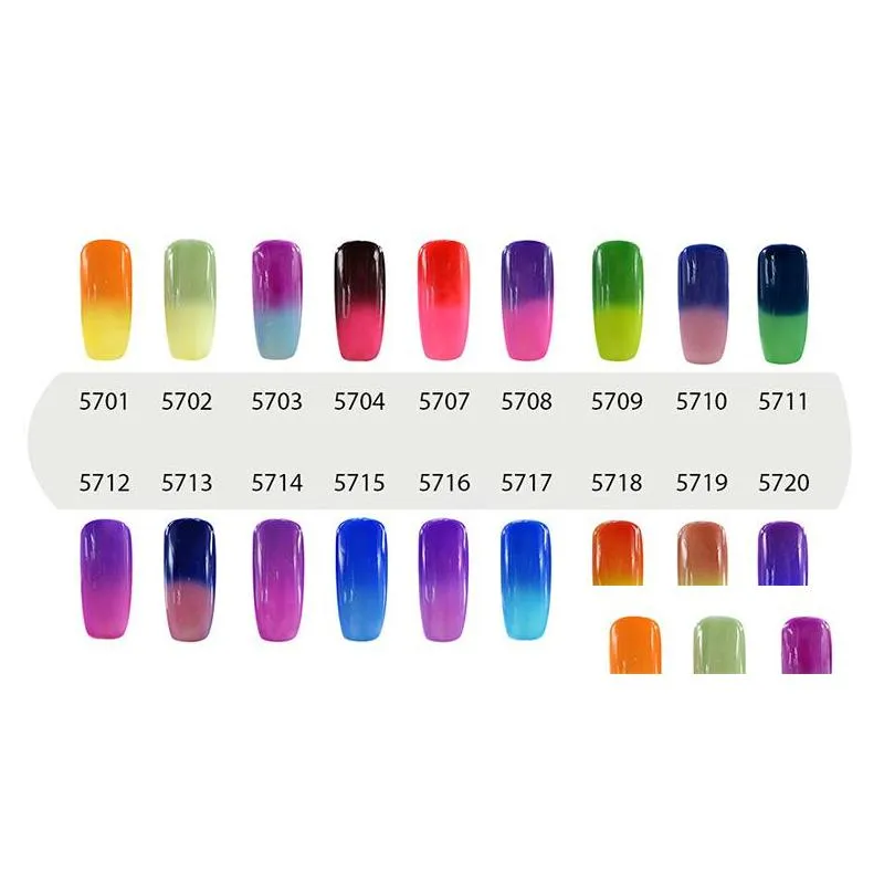 Gel pour les ongles Elite99 7 ml Changement de température Caméléon Changement de couleur Soak Off Uv Polish Choisissez 8 parmi 54 Drop Delivery Health Beauty Art Dhoit