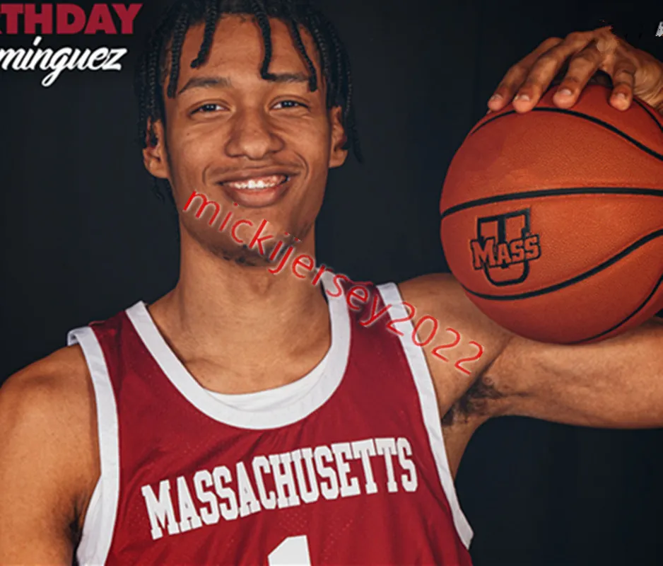 Nate Guerengomba UMass Minutemen Jersey Marqui Worthy 23 Weeks 44  John Kelly 45 Dyondre Dominguez 32 Julius Erving Custom Stitched UMass