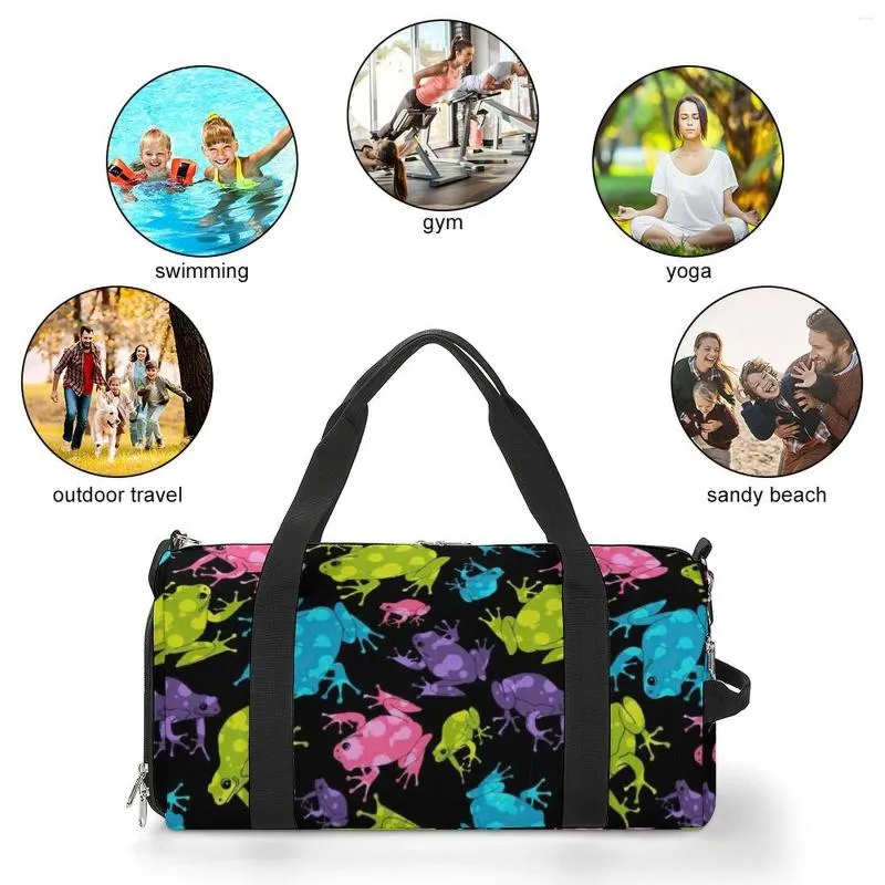 Outdoor Bags Multicolor Frog Sports Watercolor Splash Funny Animal Gym  Accessories Bag Training Fitness Handbag For Men Women From Yujiliu, $27.61