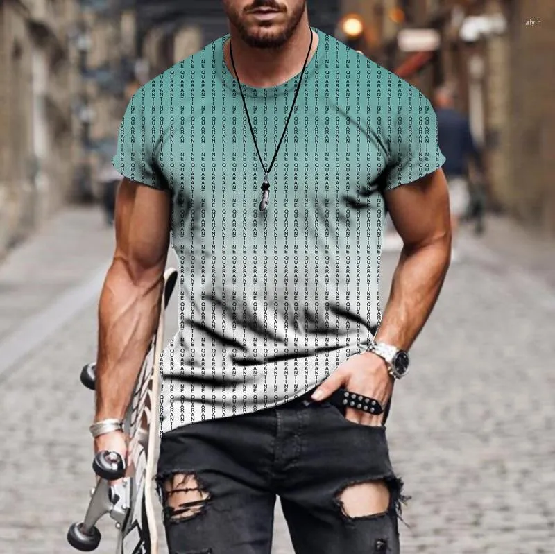 Men's T Shirts Casual Striped Print T-shirt Fashion Streetwear Slim Line Short Sleeve Retro Style Oversized Arrival