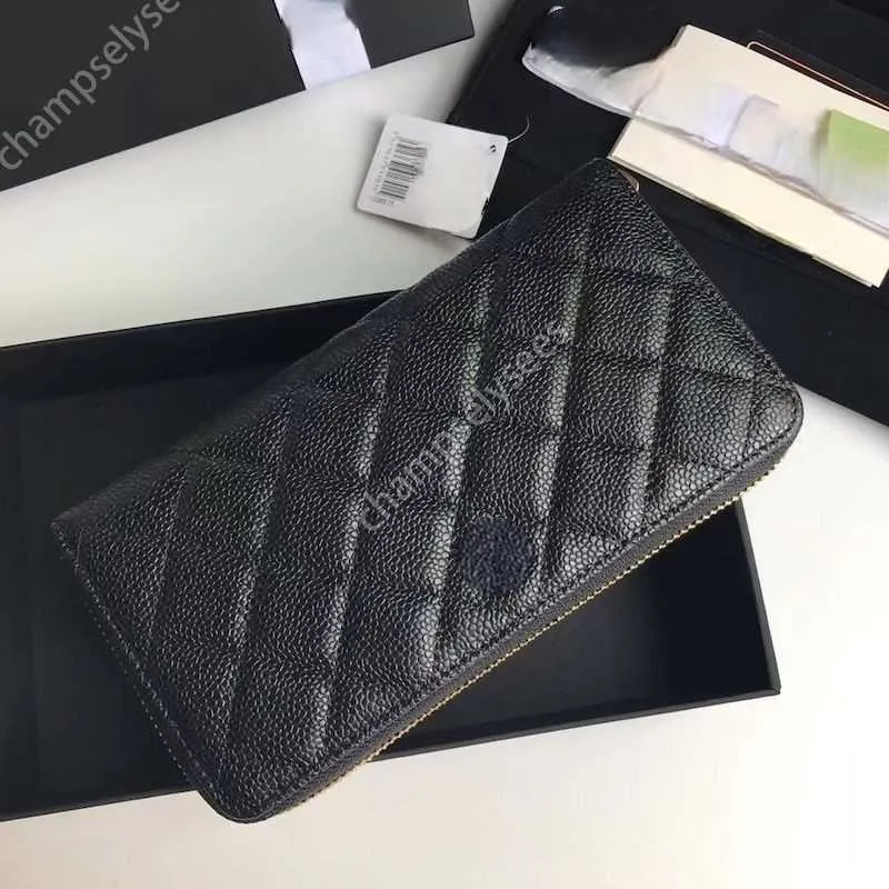 Carteira de designer bolsa zippy carteira caviar cl￡ssico saco acolchoado bolsas de couro de moda bolsas de embreagem mulher cc carteira titular de cart￣o de cr￩dito para 32