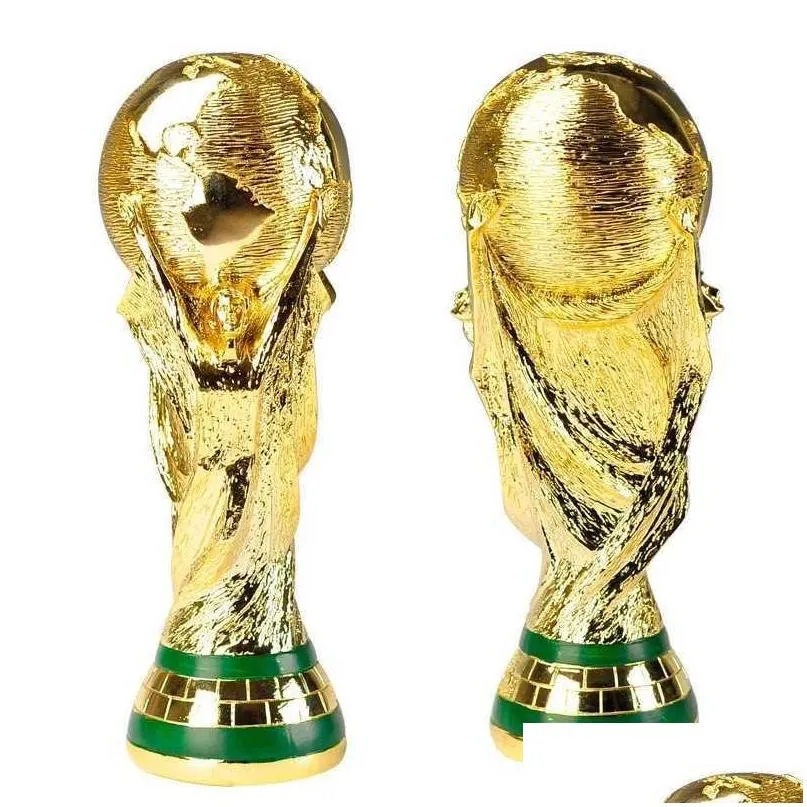 Sztuka i rzemiosło europejskie złote żywiczne trofeum piłkarskie prezent światowe trofea piłkarskie maskotka dekoracja biurowa domu Drop Delivery Garden Dhni