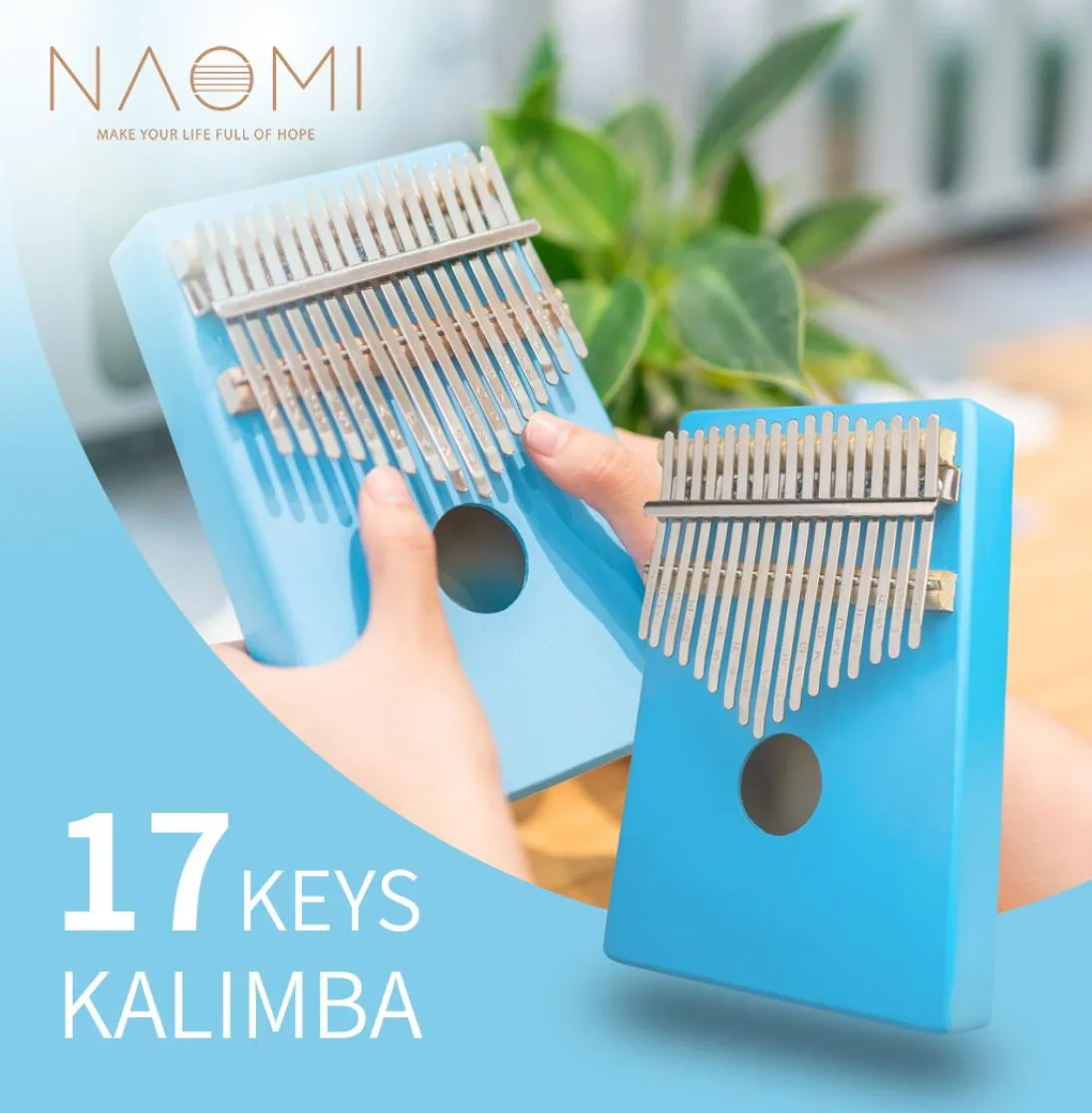 Naomi 17 Keys Kalimba Thumb Piano Finger Piano gåvor för barn Vuxna BEGINNERS5665838