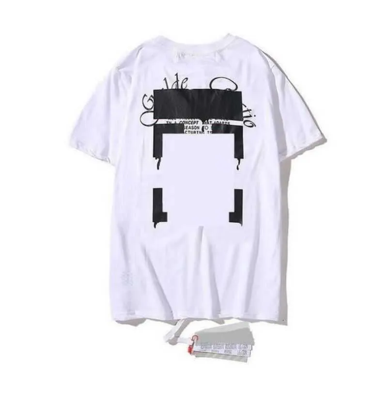 Marca de moda de verão masculina camisetas Ow pintura a óleo religiosa spray direta flecha tshirts Hip Hop Manga curta Men lotes Tops Tees Women Y21