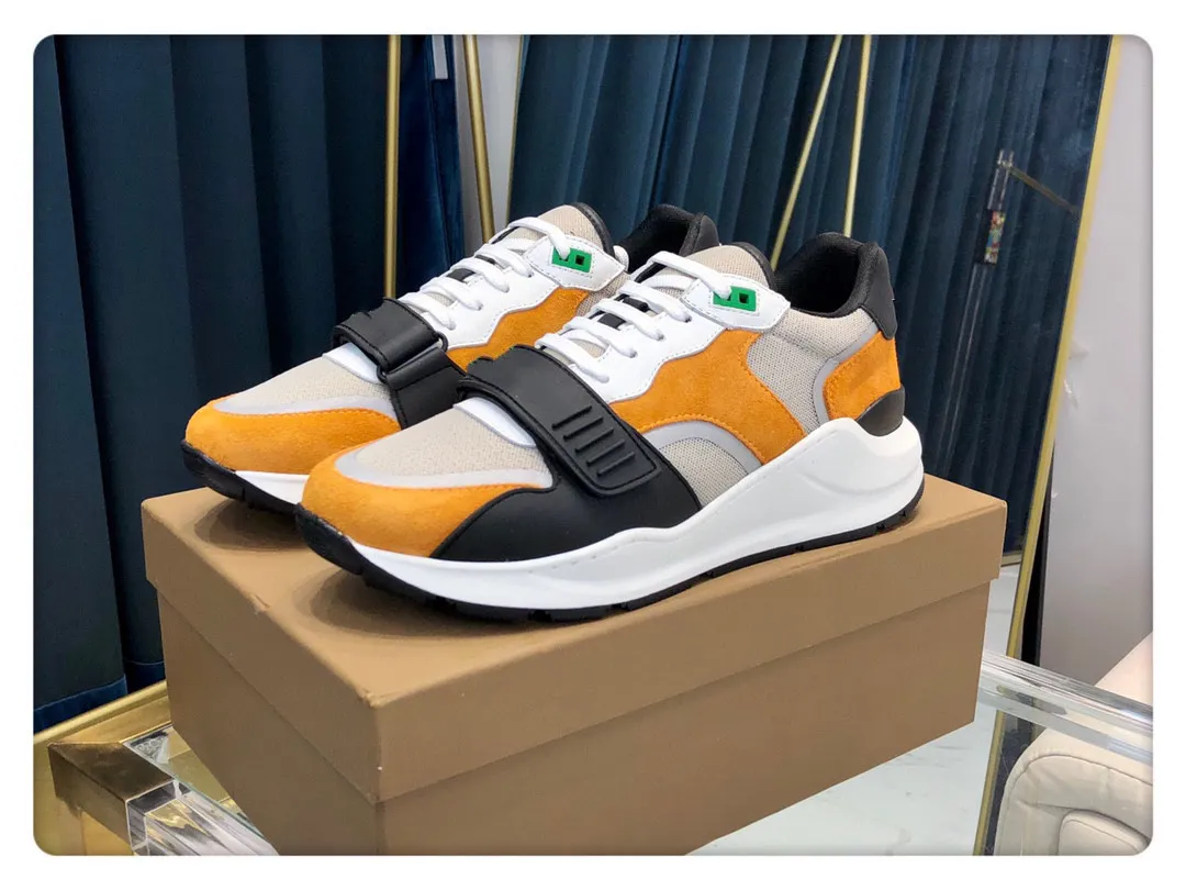 SCHUHE B01 Designer-Top-Version handgefertigt nach Maß 2021 Babaojia orangefarbene Herren-Freizeitmode-Sneaker mit dicken Sohlen