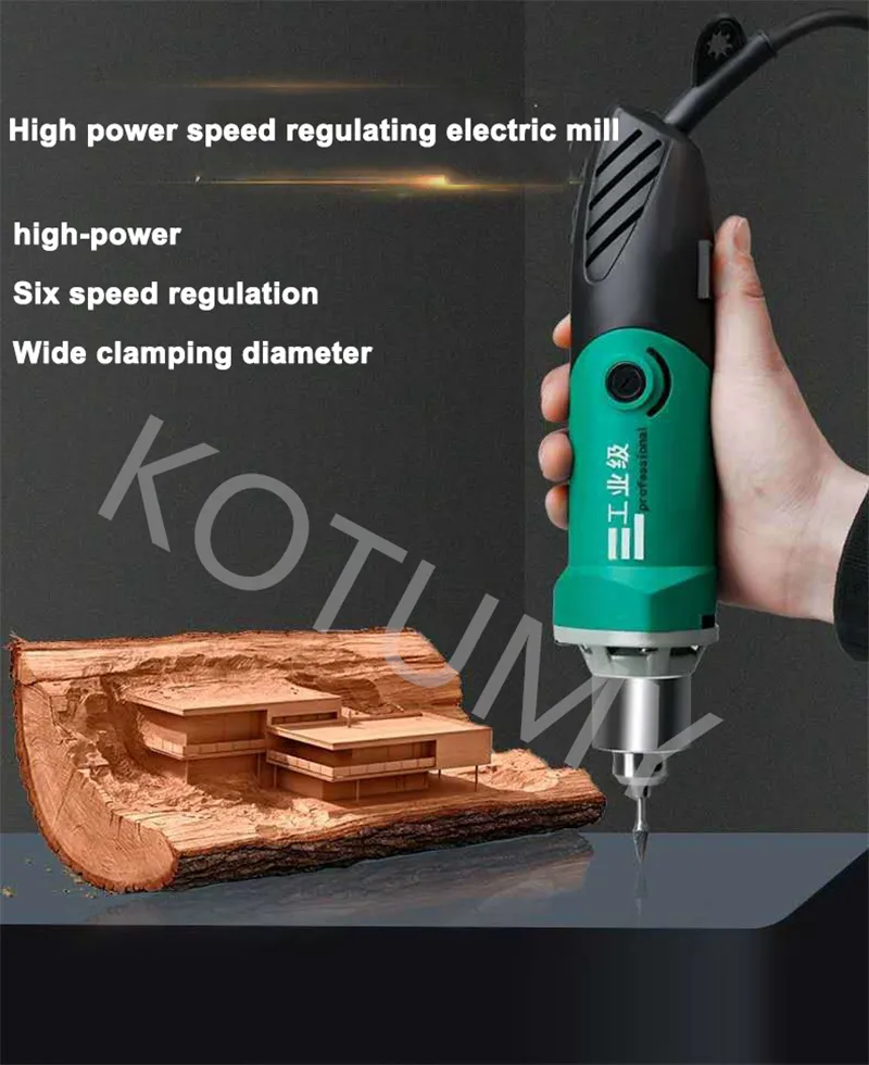 Variable Speed 500W Mini Electric electric drill for Wood Carving Polishing and Milling with Rotary Tool Rasp File Etc