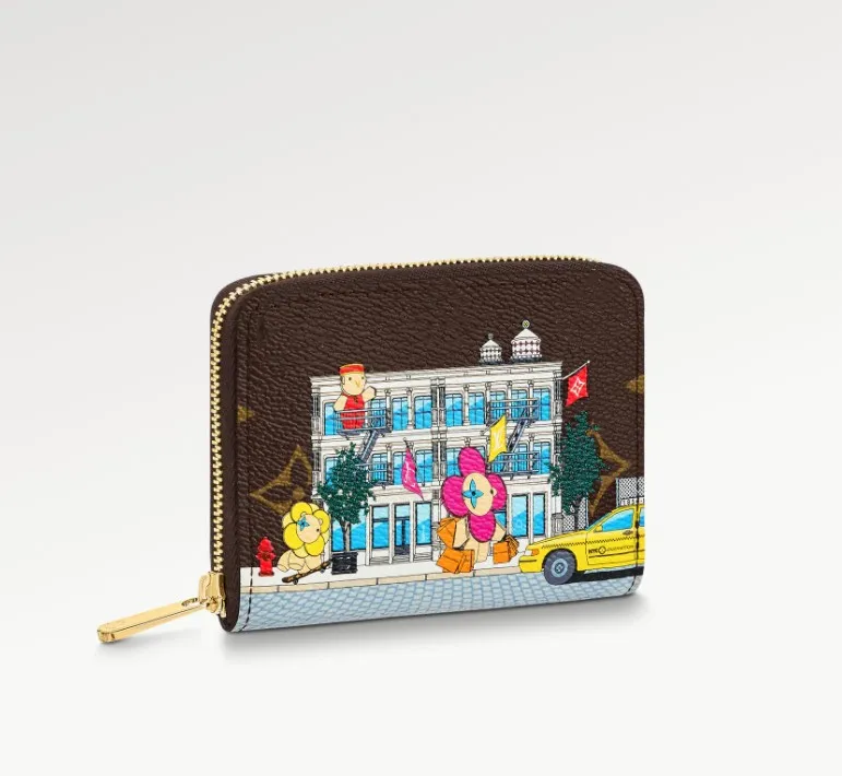 Louies Vuttion Zero M81629 Pequeno LVSE carteira de luxo com zíper de luxo Cartão Zippy Bag Luis Vuittons