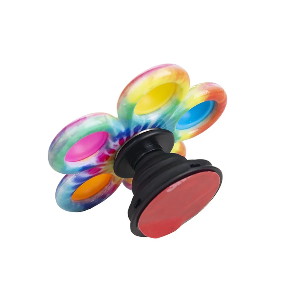 Fidget Spinner Toys Soportes para tel fonos m viles Finger Push Bubble Hand Spinners Soporte para tel fono m vil para TDAH Ansiedad Alivio del estr s