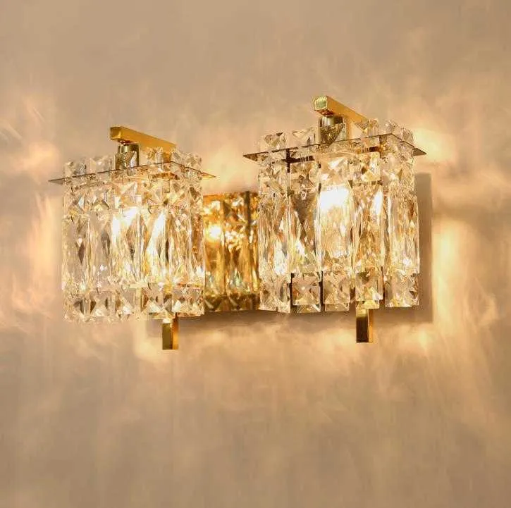 Chandeliers Postmodern crystal corridor light luxury bedroom bedside wall lamp 0109