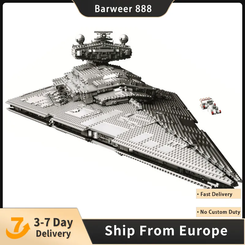 Star Block Moive 4784pcs Starship Imperial Star Destroyer avec figure Mod￨le Blocs Blocdings Bricks Toys Model Kit Compatible 75252
