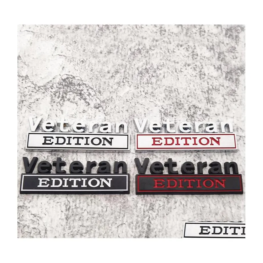 Fête Décoration Vétéran Édition En Alliage De Zinc Autocollant De Voiture Voitures Feuille Badge Conseil Logo 8.5X3Cm Drop Delivery Maison Jardin Fournitures De Fête Dht04