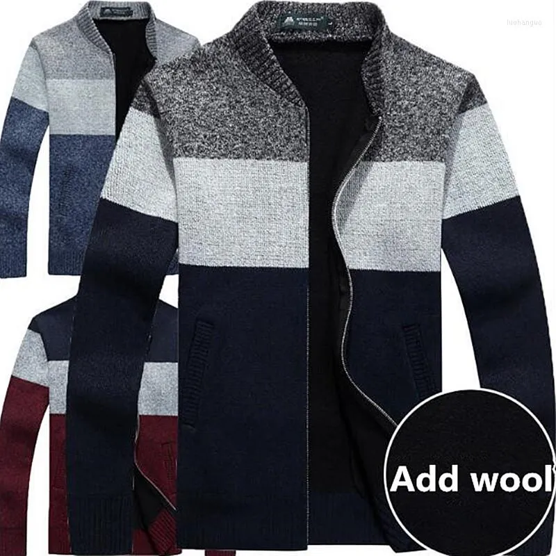 Men's Sweaters 2023 Men's Knitted Cardigans Collar Winter Wool Sweater Fashion Male Coat Brand Man's Clothes