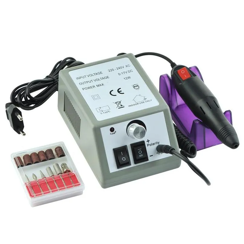 Nail Art Kits Professional Electric Acryl Drill File Hine Kit Bits Manicure EU US Plug Or88 Drop Delivery Health Beauty Dh4xk