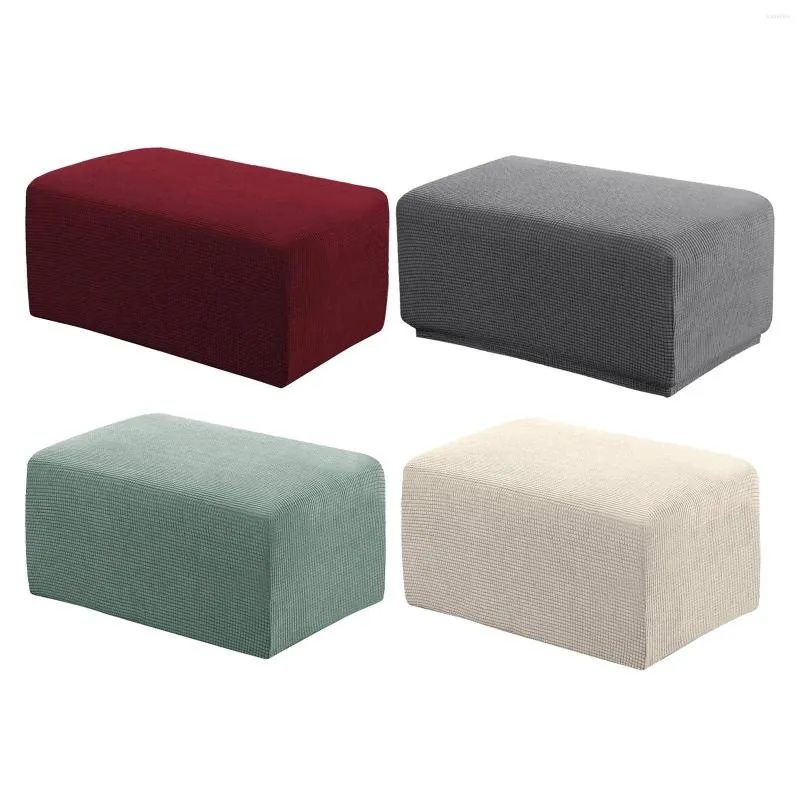 Stol täcker fotpall täckning ottoman slipcovers folding pouf liten soffa vakt