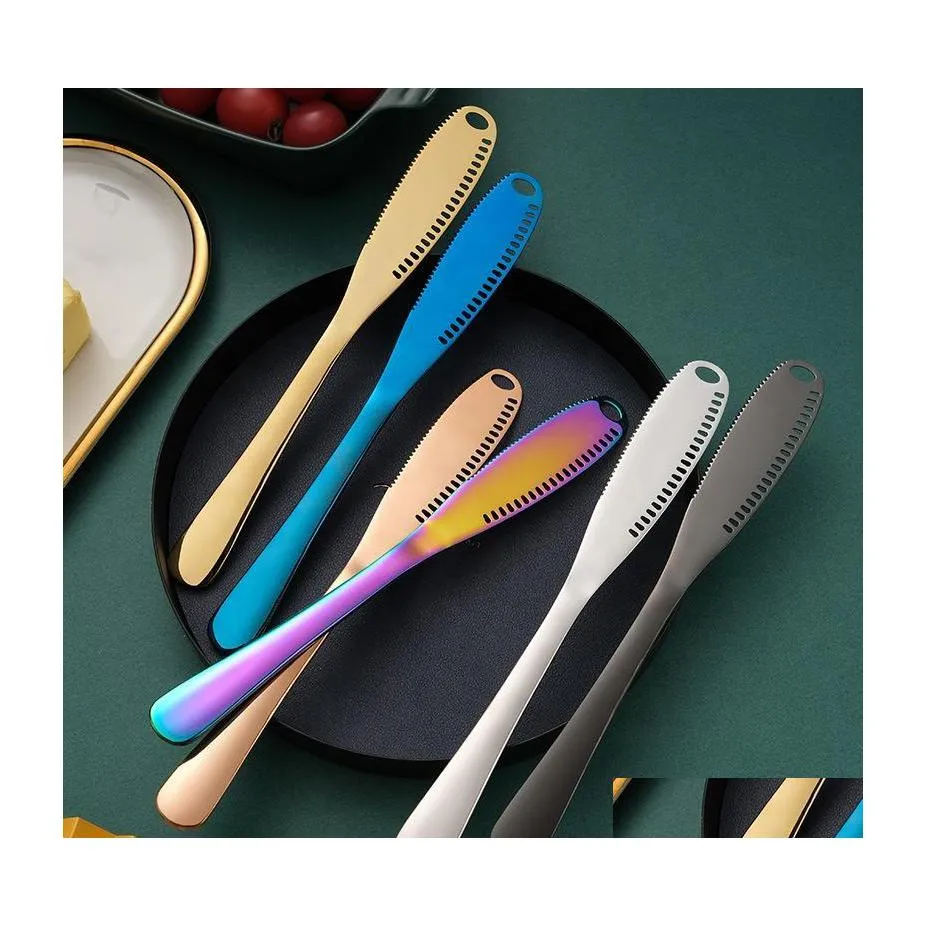 Fromage Outils Colorf Spécial Rose Or Noir Couleur Beurre Épandeur En Acier Inoxydable Couteau Ensemble Drop Delivery Maison Jardin Cuisine Dinin Dhnc0