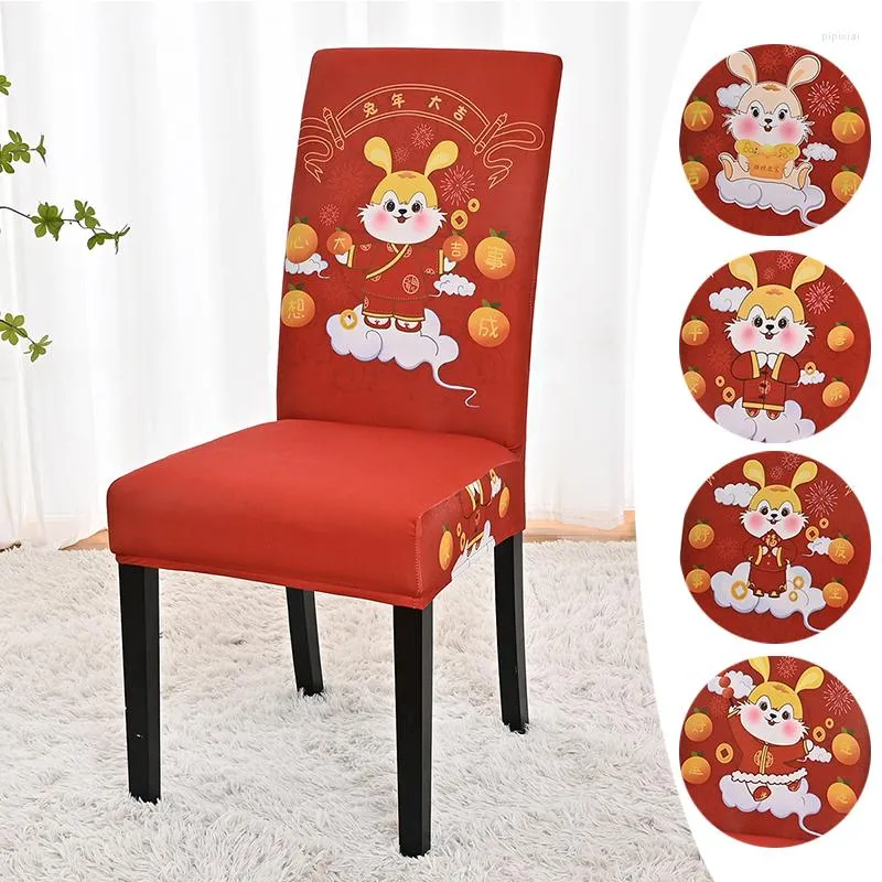 Chair Covers Home Textile Printed Cover Year Elastic Wear-resistant Durable Festival Decoration