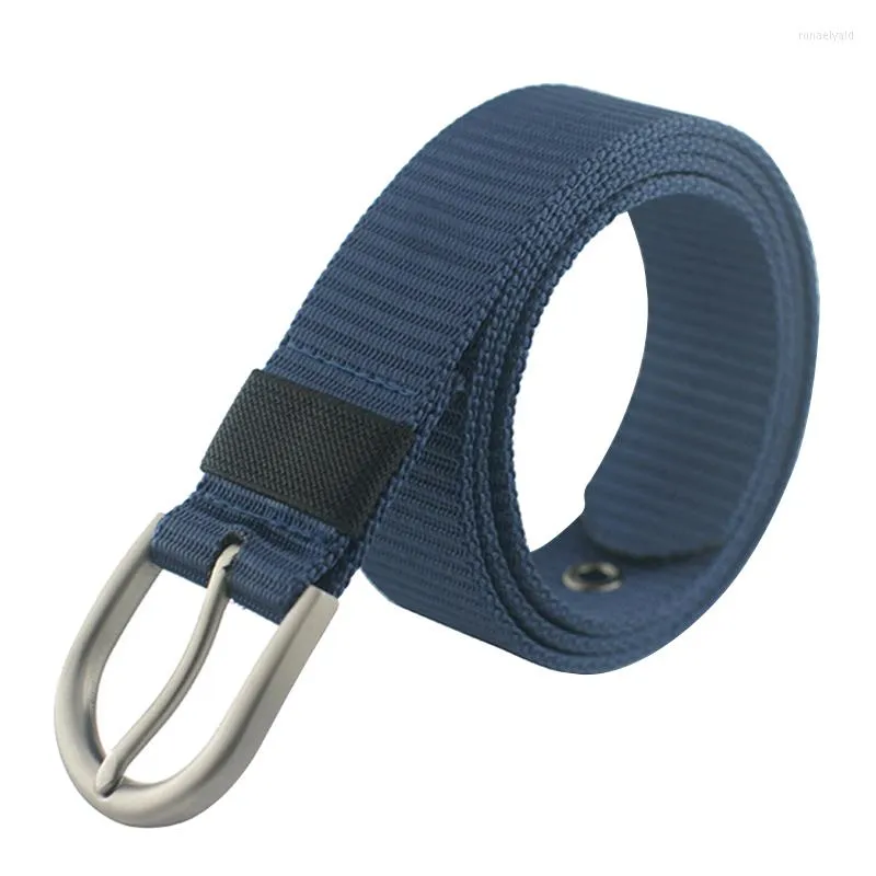 Belts Selling Unisex Canvas Belt Quality Pin Buckle Men Outdoor Casual Youth Students Nylon Weave Jeans